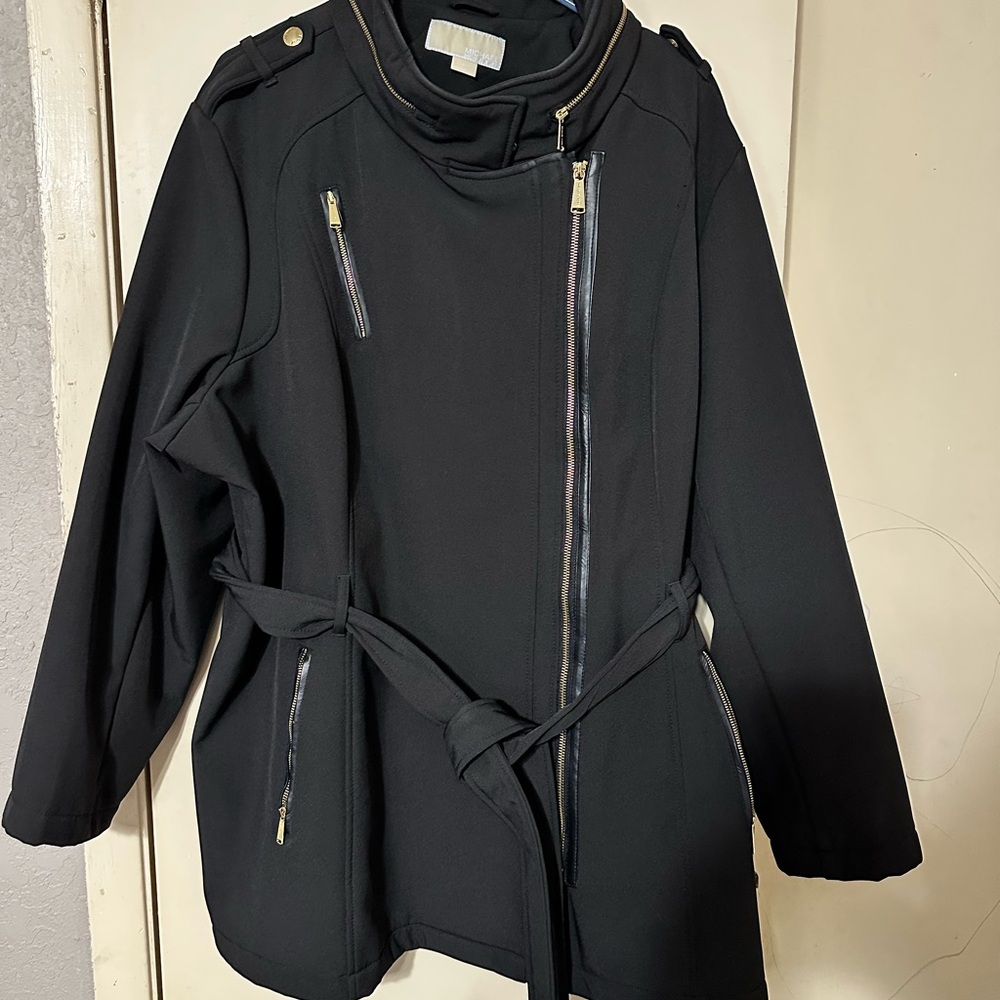 Michael Kors Black Trench Coat with Belt